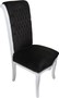 Casa Padrino Barock Hochlehner Esszimmer Stuhl Schwarz/Weiss - Hochlehnstuhl M�bel - Barock M�bel - Limited Edition