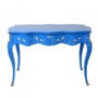 Casa Padrino Barock Schreibtisch Sekret�r / Konsole Blau 120 x 60 x H80 cm - Luxus M�bel