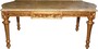 Casa Padrino Barock Couchtisch Gold mit cremefarbener Marmorplatte 108 x 55 cm - Limited Edition 
