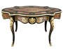 Casa Padrino Barock Boulle Sekret�r Oval - Handgefertigt aus Massivholz - Barock Schreibtisch B�ro M�bel