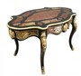 Casa Padrino Barock Boulle Sekret�r Oval - Handgefertigt aus Massivholz - Barock Schreibtisch B�ro M�bel
