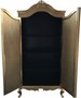 Casa Padrino Barock Kleiderschrank Gold B 110 x H 230 cm Schlafzimmer Schrank - Antik Stil