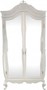 Casa Padrino Barock Kleiderschrank Wei� Hochglanz B 110 x H 230 cm Schlafzimmer Schrank - Antik Stil