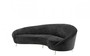 Casa Padrino Luxus Sofa Schwarz gebogen - Luxus Hotel M�bel