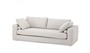 Casa Padrino Luxus Sofa Panama Natural mit poliertem Stahl Sockel - Luxus Kollektion 