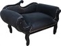 Casa Padrino Barock Hunde & Katzen Chaiselongue Sofa Schwarz /Schwarz Hundebett & Katzenbett - Limited Edition