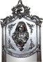 Casa Padrino Luxus Barock Wandspiegel Madonna Silber 175 x 55 cm - Massiv und Schwer - Antik Stil Spiegel