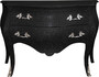 Casa Padrino Barock Kommode Schwarz / Glitzerlook 120cm Mod2
