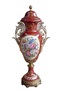 Casa Padrino Luxus Barock Porzellan Vase mit Deckel H. 128 cm - Limited Edition