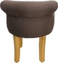 Casa Padrino Designer Hocker Boston Mittelbraun - Barock Schminktisch Stuhl