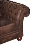 Casa Padrino Limited Edition Designer Chesterfield 3-er Sofa Braun B 226 cm - Club M�bel
