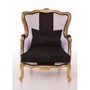 Casa Padrino Luxus Barock Sessel Schwarz / Wei� / Gold M�bel - Luxury Hotel Collection
