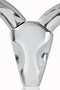Designer Geweih Style Shine Deko Hirsch aus poliertem Aluminium Wandfigur Geweih Wandgeweih