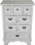 Casa Padrino Shabby Chic Landhaus Stil Kommode mit 8 Schubladen Antik Wei� B 64 cm, H 90 cm - Antik Kommode