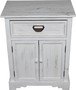 Casa Padrino Shabby Chic Landhaus Stil Kommode mit Schubladen Antik Wei� B 50 cm, H 64 cm - Antik Kommode