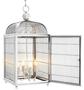 Casa Padrino Designer H�ngeleuchte / Laterne Silber 38 x 38 x H. 81 cm - Luxus H�ngelampe