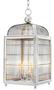 Casa Padrino Designer H�ngeleuchte / Laterne Silber 38 x 38 x H. 81 cm - Luxus H�ngelampe