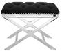 Casa Padrino Luxus Kreuzhocker Schwarz - Designer Hotel Hocker