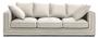 Casa Padrino Luxus Designer 3er Sofa Grau - Luxus Hotel M�bel