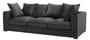 Casa Padrino Luxus Designer 3er Sofa Schwarz - Luxus Hotel M�bel