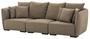 Casa Padrino Designer 3er Sofa Braun - Luxus Hotel M�bel