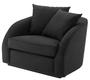 Casa Padrino Luxus Hotel Salon Sessel Schwarz 101 x 91 x H. 72 cm - Wohnzimmer M�bel