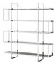 Casa Padrino Designer Regalschrank Silber 160 x 42 x H. 180 cm - Limited Edition