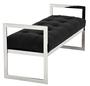 Casa Padrino Luxus Sitzbank Schwarz 129 x 50 x H. 58 cm - Luxus Kollektion