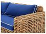 Casa Padrino Designer Rattan Sofa 230 x 88 x H. 69 cm - Luxus Wohnzimmer M�bel