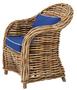 Casa Padrino Designer Rattan Sessel 70 x 70 x H. 88 cm - Luxus Wohnzimmer M�bel
