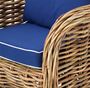 Casa Padrino Designer Rattan Sessel 70 x 70 x H. 88 cm - Luxus Wohnzimmer M�bel