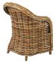 Casa Padrino Designer Rattan Sessel 70 x 70 x H. 88 cm - Luxus Wohnzimmer M�bel
