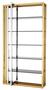 Casa Padrino Designer Edelstahl Regalschrank mit Rauchglas 120 x 46 x H. 230 cm - Luxus Hotel M�bel