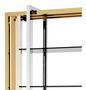 Casa Padrino Designer Edelstahl Regalschrank mit Rauchglas 120 x 46 x H. 230 cm - Luxus Hotel M�bel
