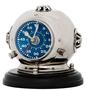 Casa Padrino Designer Uhr Taucherhelm auf Sockel 18 x H. 19 cm - Luxus Tischuhr