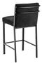 Casa Padrino Luxus Barstuhl Schwarz / Bronze 43 x 54 x H. 91 cm - Designer Edelstahl Barhocker mit Samtstoff - Barm�bel