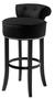 Casa Padrino Barstuhl Schwarz 46 x 50 x H. 91 cm - Luxus Barhocker