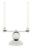 Casa Padrino Luxus Kerzenhalter Silber 34 x H. 16,5 cm - Designer Accessoires 