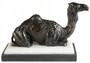 Casa Padrino Designer Bronzefigur Kamel auf Sockel 37 x 15 x H. 24 cm - Edel & Prunkvoll