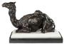 Casa Padrino Designer Bronzefigur Kamel auf Sockel 37 x 15 x H. 24 cm - Edel & Prunkvoll