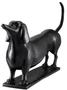 Casa Padrino Designer Bronzefigur Dachshund 46 x 8 x H. 23 cm - Luxus Qualit�t