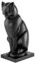Casa Padrino Luxus Bronzefigur Katze 17,5 x 21 x H. 46 cm - Art Deco Figur