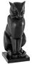 Casa Padrino Luxus Bronzefigur Katze 17,5 x 21 x H. 46 cm - Art Deco Figur