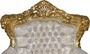 Casa Padrino Barock Sessel King Mod2 Creme Gold Muster / Gold mit Glitzersteinen 85 x 60 x H. 116 cm