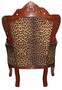 Casa Padrino Barock Sessel King Leopard / Braun 85 x 85 x H. 120 cm