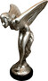 Riesige schwere Bronze Skulptur Spirit of Ecstasy vernickelt auf Marmorsockel 113 x 63 x 74 cm -  Lady with Wings Figur aus der Luxus Kollektion von Casa Padrino 