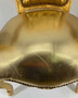 Casa Padrino Barock Esszimmerstuhl mit Armlehnen Gold / Gold - Handgefertigter Kunstleder Stuhl im Barockstil - Barock Esszimmer M�bel