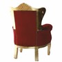 Casa Padrino Barock Kinder Sessel Bordeauxrot / Gold - Barock Kinder M�bel