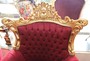 Barock Sessel Bordeaux/Gold 