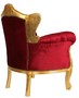 Casa Padrino Barock Sessel Lord Bordeauxrot / Gold 87 x 73 x H. 101 cm - Luxus Barock M�bel